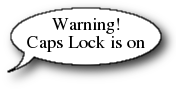 caps lock warning